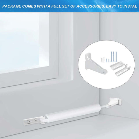Heavy Duty Storm Door Closer Bracket Kit Reinforced Metal Replacement Part For Screen Doors White With Stainless Steel Screws