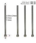 Straight Punching Ejector Pin 65Mn Round Tip For Plastic Injection Molding 7 Piece Set 1.5mm Diameter Alloy Steel Pins
