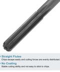 Pro Grade One Quarter Inch HSS Chucking Reamer For Lathe With Six Flutes, Straight Shank, H7 Tolerance, close-up view