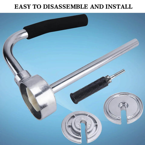 Industrial Stretch Wrap Dispenser With Built In Cutter For Easy Pallet Wrapping Adjustable 12 To 20 Inch Handle components shown