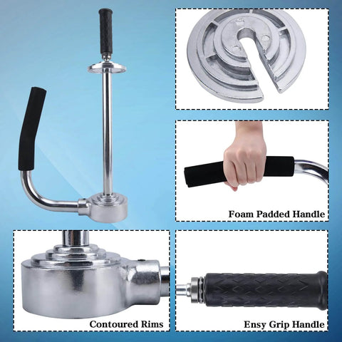 Industrial Stretch Wrap Dispenser With Built In Cutter For Easy Pallet Wrapping Adjustable 12 To 20 Inch Handle close-up
