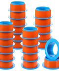 24 Pack Stretch Wrap Dispenser Hand Savers For Moving And Shipping Easy Grip Plastic Puller Fits 3 Inch Core Pallet Wrapping Durable Blue And Orange Handles Bulk Replacement For Packing Film And Pallets
