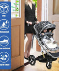 Vinyl Floor Transition Strip Door Threshold Self Adhesive 36 inch used with stroller in doorway