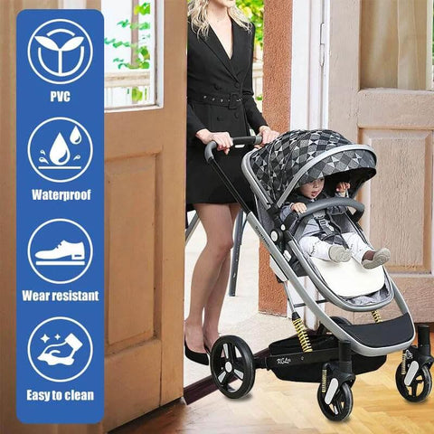 Vinyl Floor Transition Strip Door Threshold Self Adhesive 36 inch used with stroller in doorway