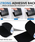 Strong adhesive back of Reusable Hook And Loop Pad Set With Self Adhesive Interlocking Strips 10 Pairs For Picture Hanging Strips Fastener