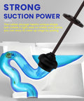 Anti Hand Off Toilet Plunger With Holder For Bathroom Heavy Duty Bronze Finish Powerful Suction Cup Demonstration
