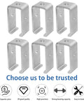 Six-pack Universal One And Five Eighths Inch Strut Channel Trolley Track Hanger Bracket Heavy Duty 1200 Pound Load Rated