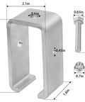 Universal One And Five Eighths Inch Strut Channel Trolley Track Hanger Bracket Heavy Duty 1200 Pound Load Rated dimensions