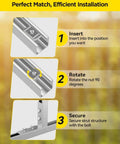 Diagram showing installation steps for heavy-duty 3/8 x 15/16 inch spring channel nut and bolt set for 1-5/8 inch strut channel.