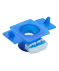 Strut Channel Nuts With Twist Tab Hundred Pack Three Eighths By Sixteen Thread Zinc Electroplated For Use With Unistrut Channels Secure Reinforced Nut For Attaching Fittings And Accessories To Channel Surfaces, close-up view