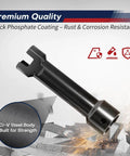 Durable Strut Channel Socket for Unistrut systems, one half inch drive and impact rated, shown with black phosphate finish.