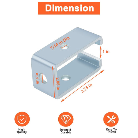 Image of a dimensioned heavy duty 1 5/8 inch strut channel trolley hanger showing size, design, and features for durable installation.