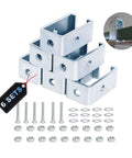 Heavy duty 1 5/8 inch strut channel trolley hangers in galvanized steel, showing six sets with bolts and washers for installation.