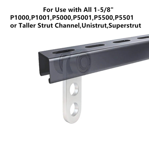 Metal strut channel compatible with 2 Wheel Trolley Assembly Rollers with Deep Groove Bearings Galvanized Steel Build.