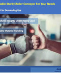 Thumbs up and handshake promoting Pack of 2 Long Roller and Bracket Set 10 Inch BF 1.5 Inch Diameter Galvanized Steel Conveyor Rollers
