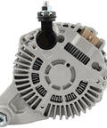 Beefed Up 130A High Output Alternator Replacement For Subaru Crosstrek 2016 2017 2.0L Base Limited Premium Sport Touring Impreza 2015 2016 WRX 2018 2021 2.0L Durable Easy Install Ready To Drive. Front view of the alternator showing the housing and connector ports.