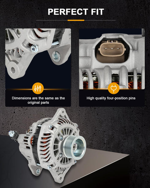 Direct Fit Replacement Alternator For Subaru 2006 To 2009 3.0L Models Including B9 Tribeca Base And Limited Legacy 3.0R Close-up
