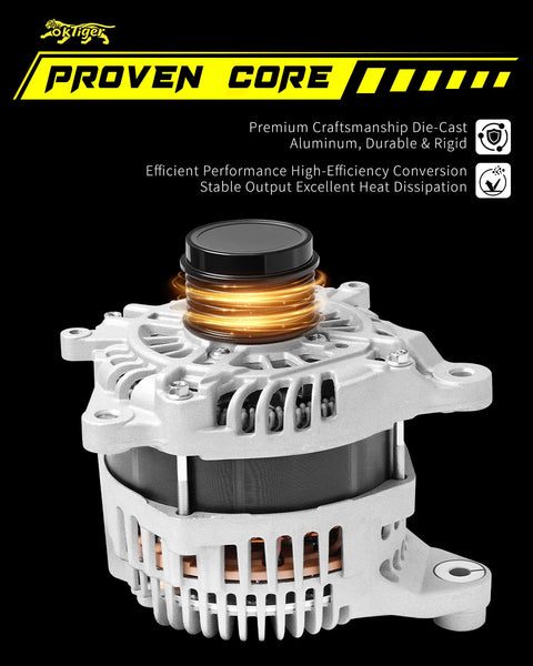 130A Beefed Up Alternator For Subaru Forester 2014-2018 2.0L 2.5L H4 Gas 12V CW Clockwise 6 Groove Clutch Pulley Direct Fit Replacement