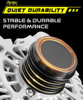 Close-up of 130A Beefed Up Alternator For Subaru Forester 2014-2018 2.0L 2.5L H4 Gas 12V CW Clockwise 6 Groove Clutch Pulley