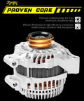Beefed Up 2.5L H4 Alternator For Subaru Forester 2011 2012 2013 X X Limited X Premium X Touring Xt Premium Xt Touring Replacement 12V 110A Clockwise 6 Groove Pulley OE 23700 AA700 front view