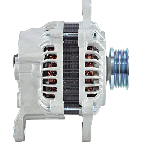 Side view of Alternator For Subaru Impreza 1999 2000 2.2L 2.5L And Forester 1999 2000 2001 2002 Drop In Replacement 75 Amp 12 Volt CW Rotation IR Regulator Pulley