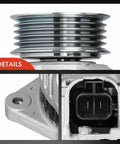 Close-up details of Ride Ready Replacement Alternator For Subaru Legacy 1995 To 1999, 12V 85A, 5 Groove Pulley