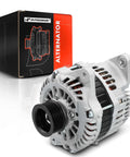 130 Amp 12V Heavy Duty Street-Ready Alternator For Subaru Legacy Outback Tribeca 2010 2014 With 6-Groove Pulley visible on box