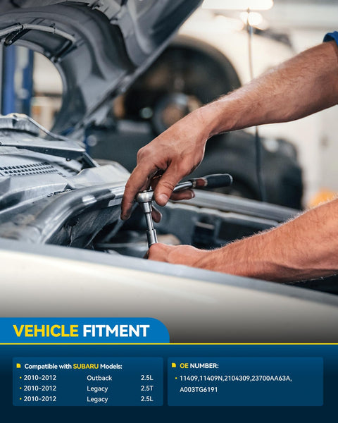 Mechanic working on car featuring Alternator Replacement For Subaru Outback 2010 2011 2012 2.5L And Legacy 2010 2012 2.5L 2.5T