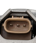 Close-up of the electrical connector on a 75 Amp 12V CW S5 Pulley Alternator Replacement For 2002 2005 Subaru Impreza 2.0T 2.5L And 2005 Saab 9 2X 2.0T Keeps Your Ride Charged IR IF Compatible OEM 23700AA430 32006063 13890N.