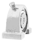 Front view of SUCP-203-17m-PBT Stainless Steel Pillow Block 17mm Mounted Bearing