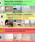 Installation guide for Gold Suction Cup Hooks for Glass Window, Shower Hook for Inside Shower, Removable Towel Hooks, surfaces compatibility.
