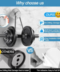 Comparison chart showing Suction Cup Hooks for Glass and Tile No Drill Shower Hooks Silver 2 Pack versus traditional hooks requiring drilling.