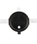 Top view of Heavy Duty Suction Grab Bar For Tub And Shower With Red Pressure Warning Line and Vacuum Lock Design for safe support