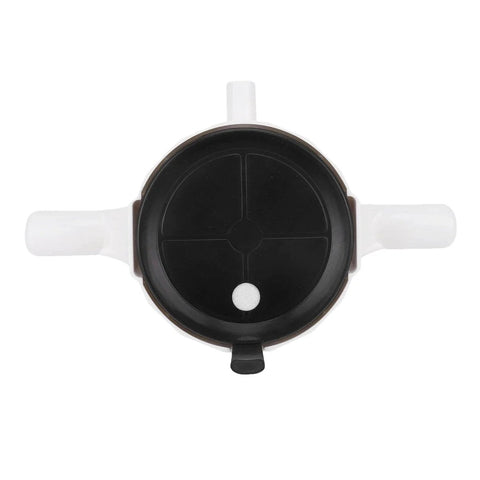 Top view of Heavy Duty Suction Grab Bar For Tub And Shower With Red Pressure Warning Line and Vacuum Lock Design for safe support