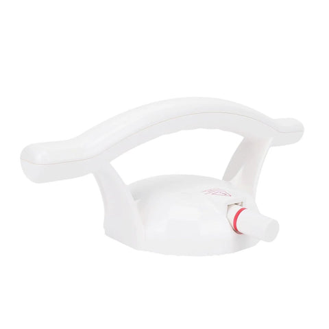 Heavy Duty Suction Grab Bar For Tub And Shower With Red Pressure Warning Line And Vacuum Lock Design shown in side profile