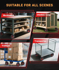 8 inch Heavy Duty Rubber Caster wheels set of 4 on workbench, chicken coop, trolleys, and transporter for diverse use.