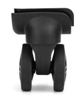 Suitcase Wheels Swivel Casters Luggage Replacement Model W044-B side view showing dual wheels made from PVC and PP.