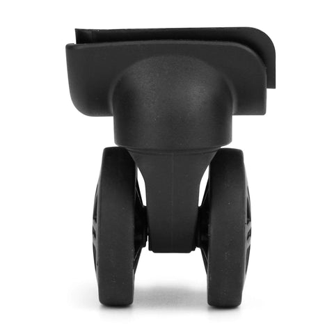 Suitcase Wheels Swivel Casters Luggage Replacement Model W044-B side view showing dual wheels made from PVC and PP.