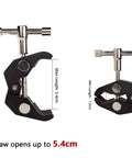 Workhorse Ultimate Versatile Super Clamp Kit with 1/4 and 3/8 threads, jaw opens up to 5.4cm for photography rigs and setups