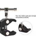 Workhorse Ultimate Versatile Super Clamp Kit with rubber pads for strong grip, 1/4 and 3/8 threads for photography rigs and more