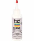 Front view of Super Lube O-Ring Silicone Lubricant - Waterproof Silicone & Rubber Seal Grease - Heat Stable Lubricant & Oxidation Protection - Food Grade H1 Grease - Clear - Bottle - 4 oz (56204)