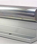 NB WSS8x24 1/2" Supported Shaft Rail Assembly Linear Motion, close-up view of aluminum rail for stable alignment in mechanical systems.