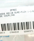 Product packaging with label of Sure-Flex Flange Coupling 1-1/8 Inch Bore By TB Woods 6S118 for industrial use