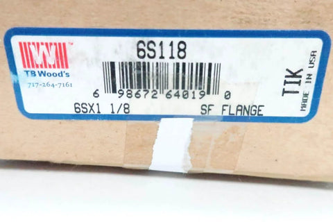 Product packaging for Sure-Flex Flange Coupling 1-1/8 Inch Bore By TB Woods 6S118 For Smooth Power Transmission Flexible Shaft Joint Kit