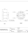 Technical drawing of Sure-Grip Go-To Ductile Iron Bushing SD158 for drive shaft mounting, side and front views with dimensions labeled.