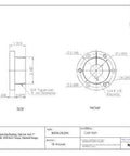 Technical diagram of Sure Grip Bushing For Drive Shaft SDS1 Cast Iron 1 Inch Bore 2.1875 Inch OD 1.31 Inch Length 5000 Lb In Torque Split Flange Keyed For Pulleys Sprockets And Sheaves TB Woods