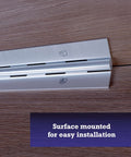 Surface-mounted Heavy-Duty Continuous Pin Piano Hinge, 36 Inch by 1-1/2 Inch, Nickel Plated for cabinets and tool sheds.