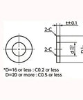 SWA-4-10-2-AW NBK Adjust Metal Washer - Steel technical drawing showing dimensions D and d.