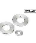 SWA-6-10-1-AWEL NBK Adjust Metal Washer - Steel - Electroless Nickel Plating Made in Japan, variety pack with multiple sizes.