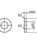 10-Pack SWAS-16-20-3-AW NBK Stainless Steel Adjust Metal Washer -Made in Japan- technical drawing with dimensions